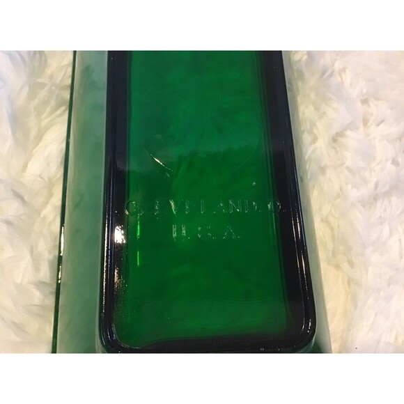 Napco Green Glass Rectangle Bowl Dish Vintage Cleveland Ohio USA - Picture 9 of 9